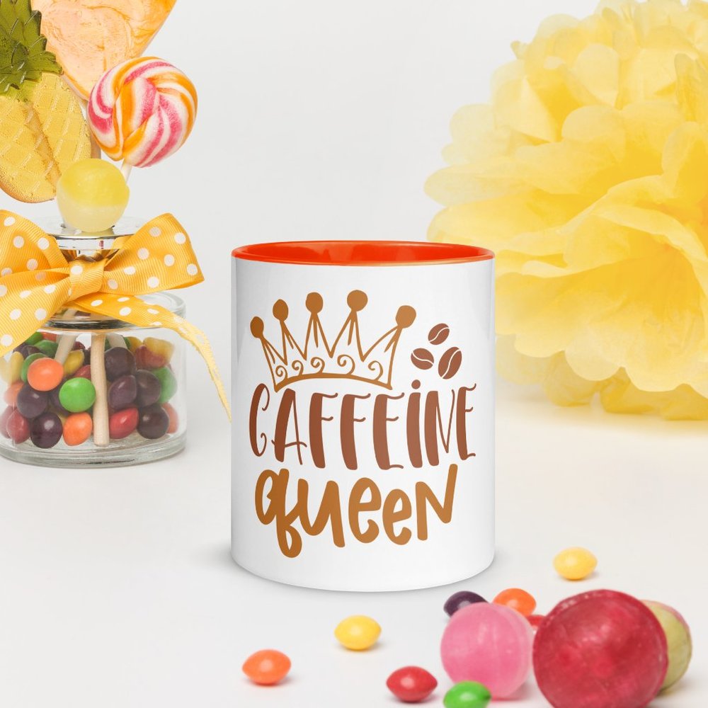 Coffee Mug - Caffeine Queen - Orange